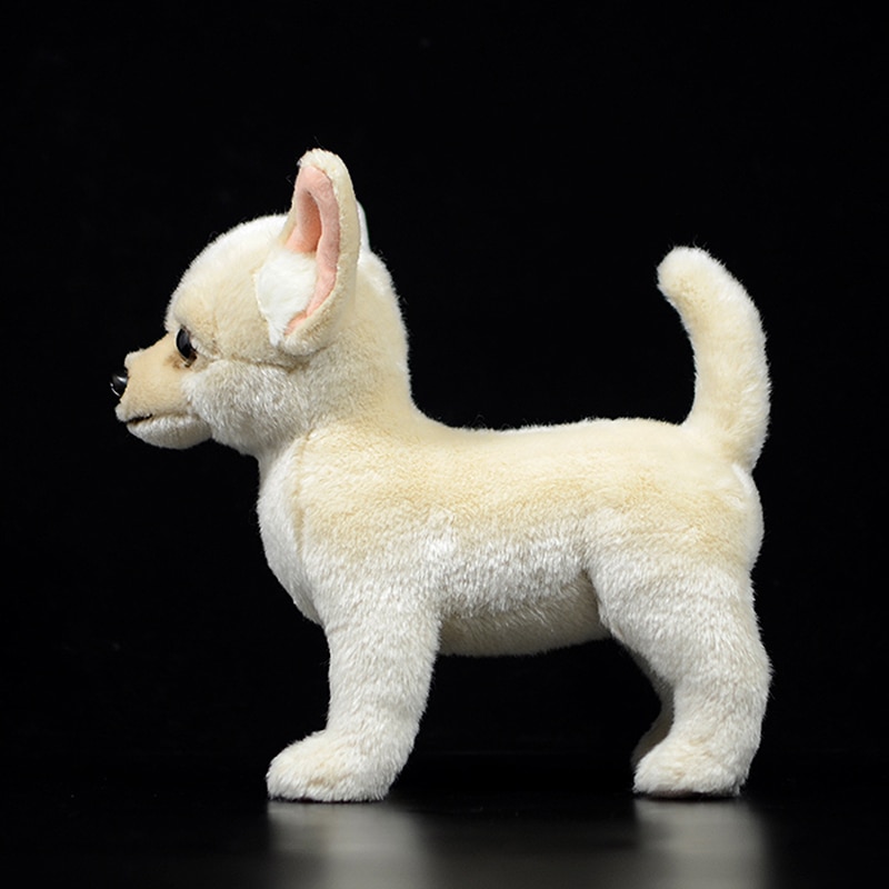 Original Chihuahua Dog Mini Dog Kids Stuffed Plush Toys Cream Cute Lovely Child Gift Lifelike Filling Animal Doll Poodles Gift