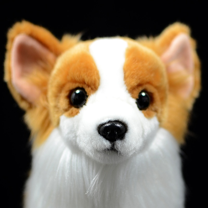 28cm Cute Simulation Pomeranian Stuffed Plush Toy Dog Canis Lupus Familiaris Doll Model Realistic Animal For Kids Christmas Gift