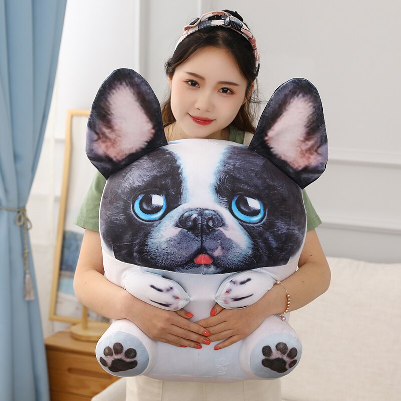 30/45/60cm Cute Simulation French Bulldog Doll Animal Stuffed Puppy Plush Pillow Toy Mascot Shadow Dog Lovely Gift For Children