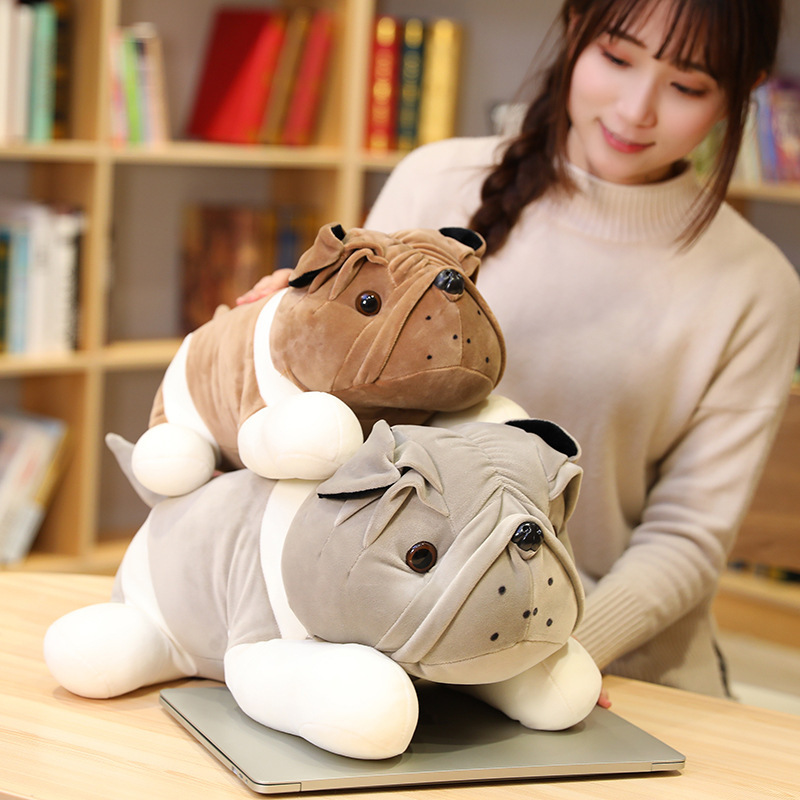 25cm Small Plush Bulldog Shar Pei Dog Toy Stuffed Animal Doll Pendant Baby Kids Friend Birthday Gift Present Bed Car Decor