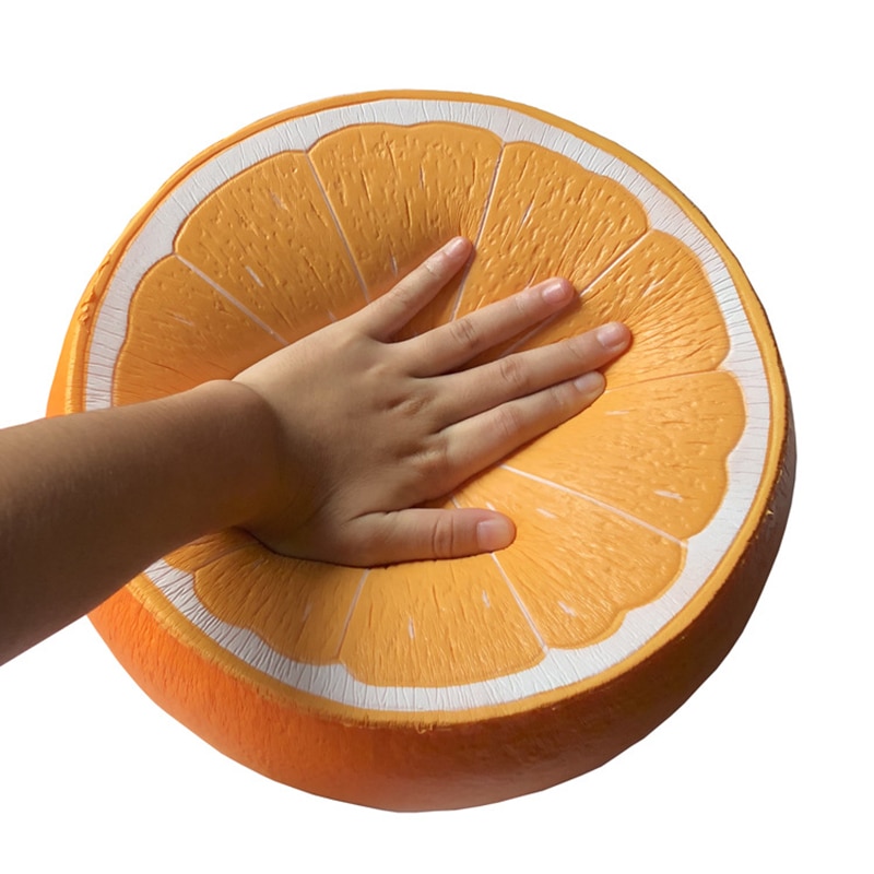 Fruit Half Orange Soft Squishy Jumbo Decompression Toy Kids Adult Stress Relief Slow Rebound Reliever Mood Toys