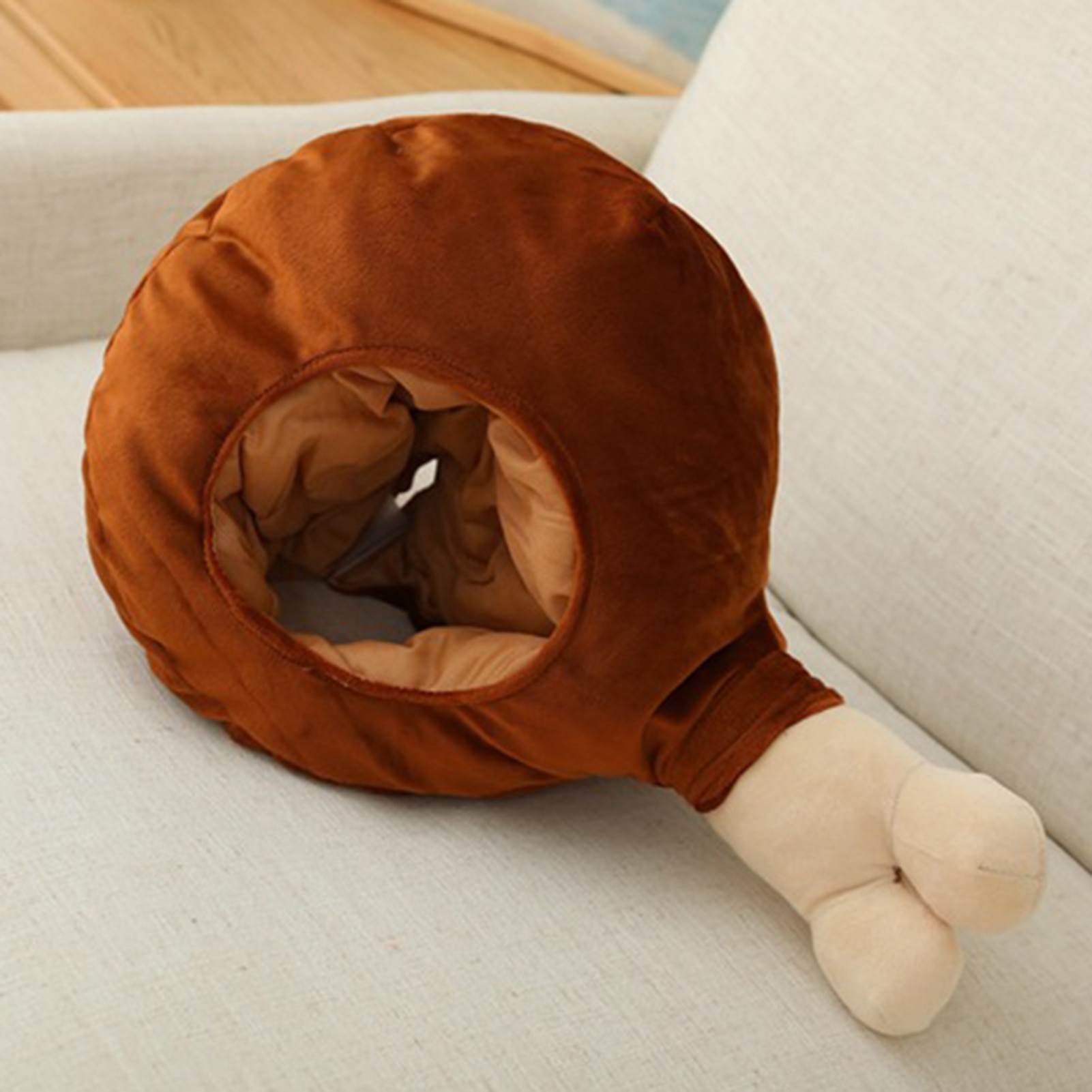 Chicken Leg Piece Soft Stuffed Plush Headgear Hat - Plushstore.com 