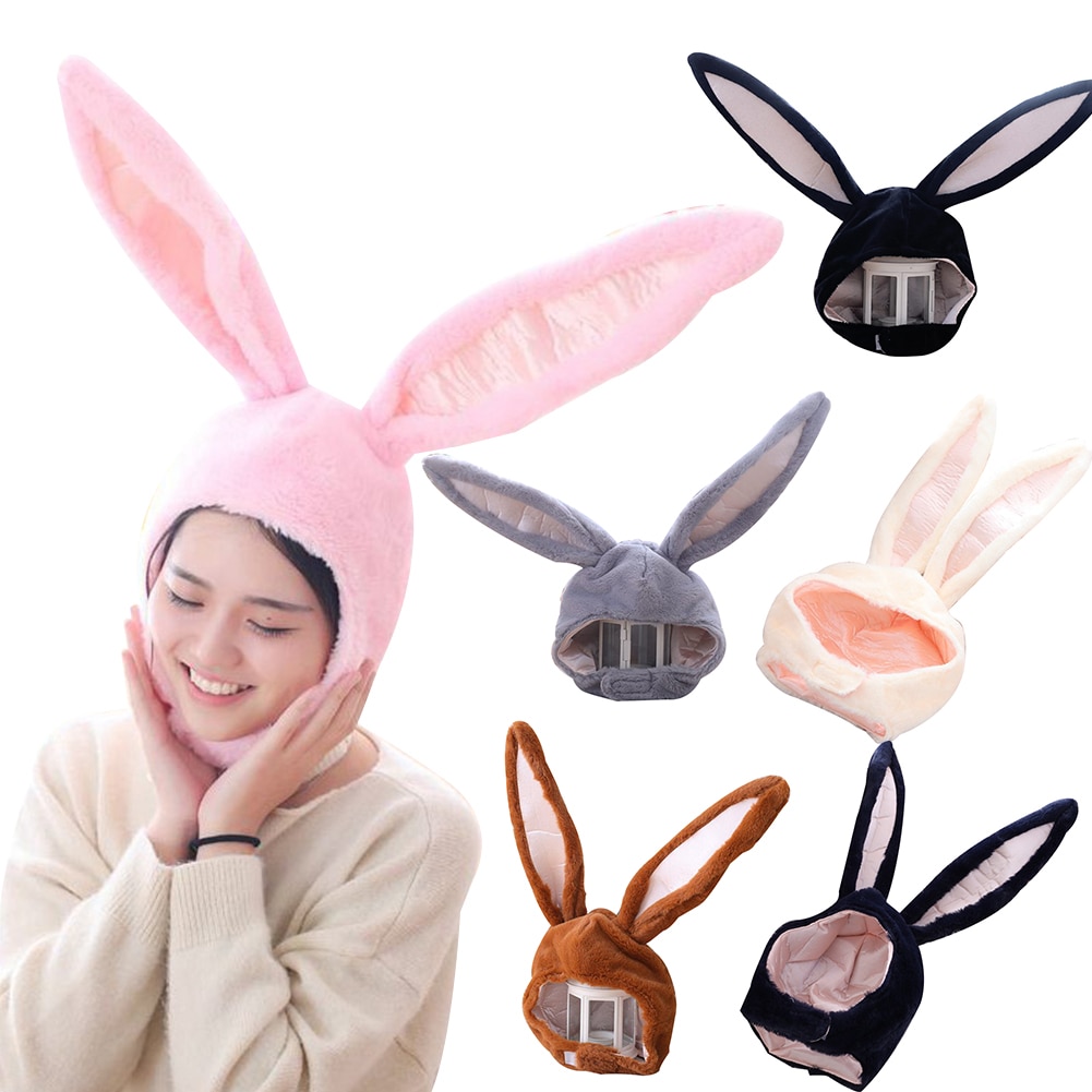 Cute Cartoon Girls Plush Rabbit Bunny Ears Hat Earflap Cap Head Warmer Photo Supplies Gift Hat for Girls Kids Birthday шапка зай