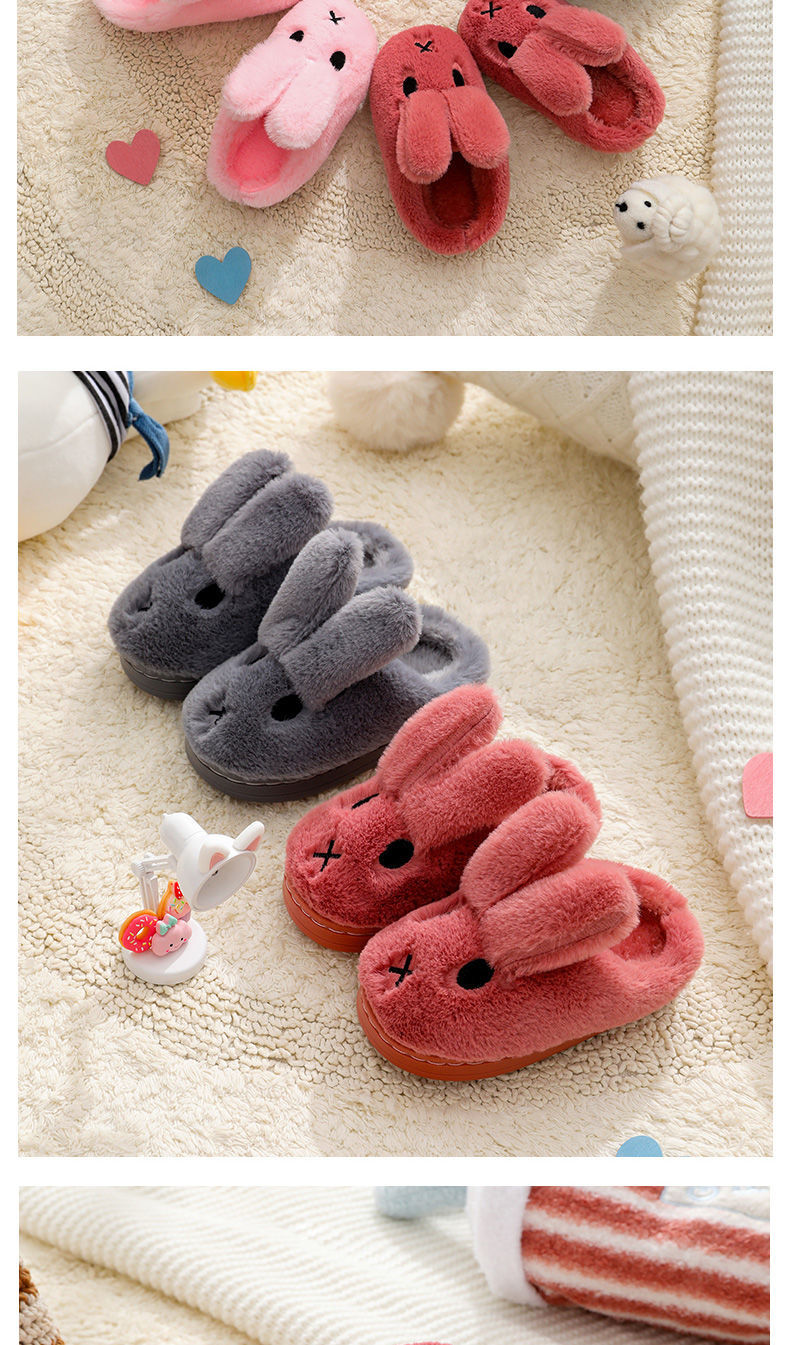 Children's Cotton Slippers Winter Cartoon Warm Feet Comfortable Non-slip Soft-soled Cotton Boys Girls Warm Home Cotton Shoes