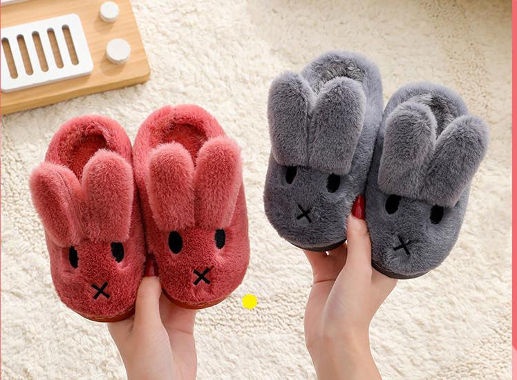 Children's Cotton Slippers Winter Cartoon Warm Feet Comfortable Non-slip Soft-soled Cotton Boys Girls Warm Home Cotton Shoes
