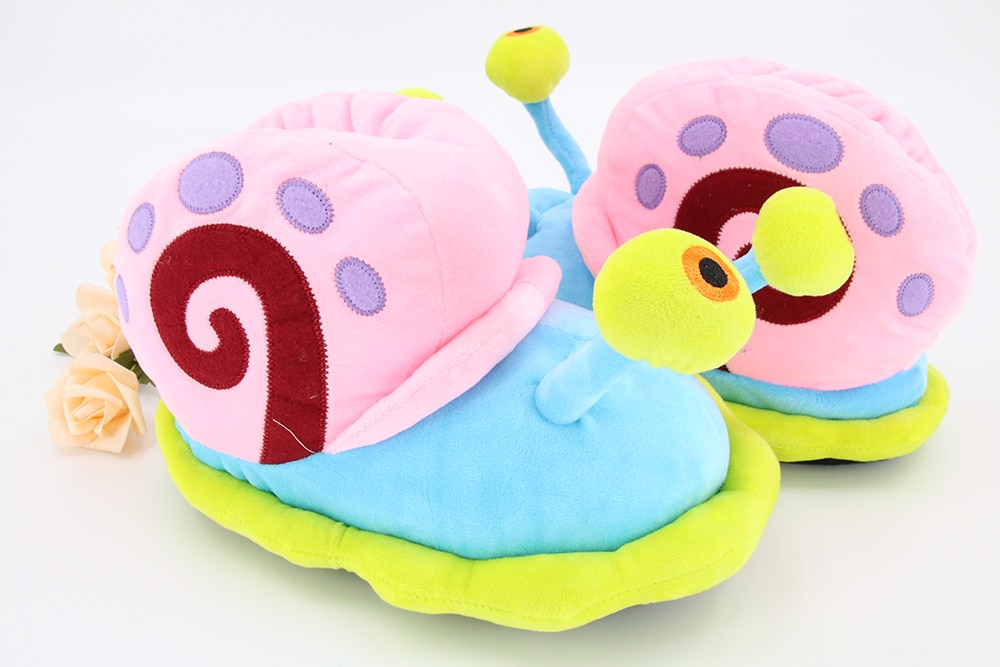 Winter Childrens Slippers Kids Snails Slippers Cute Cartoon Home Shoes Girls Warm House Indoor Animal Plush Slippers Funny Shoes