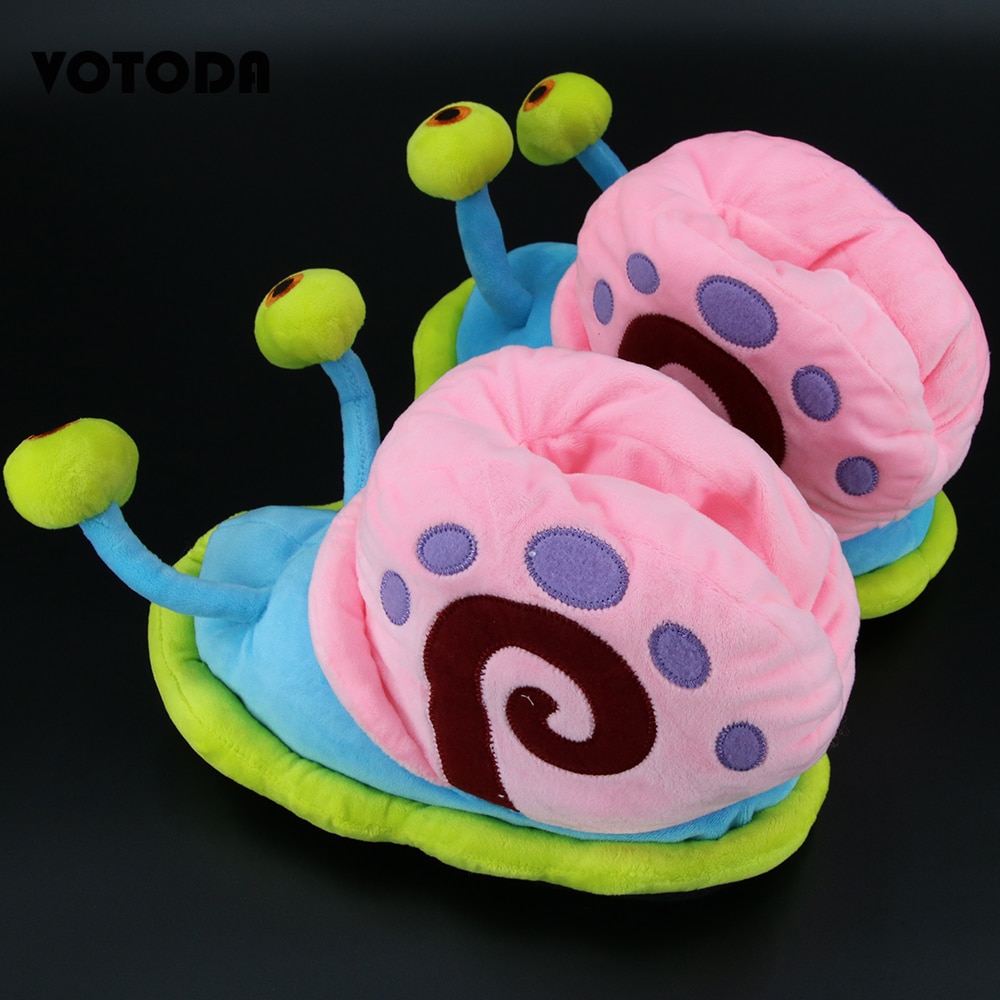 Winter Childrens Slippers Kids Snails Slippers Cute Cartoon Home Shoes Girls Warm House Indoor Animal Plush Slippers Funny Shoes