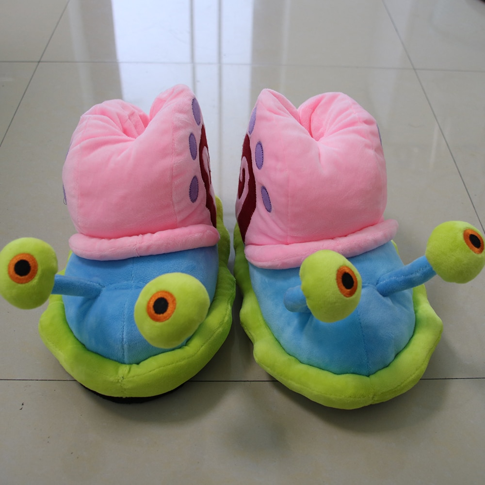 Winter Childrens Slippers Kids Snails Slippers Cute Cartoon Home Shoes Girls Warm House Indoor Animal Plush Slippers Funny Shoes