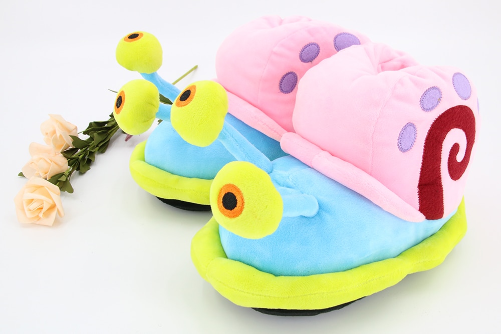 Winter Childrens Slippers Kids Snails Slippers Cute Cartoon Home Shoes Girls Warm House Indoor Animal Plush Slippers Funny Shoes