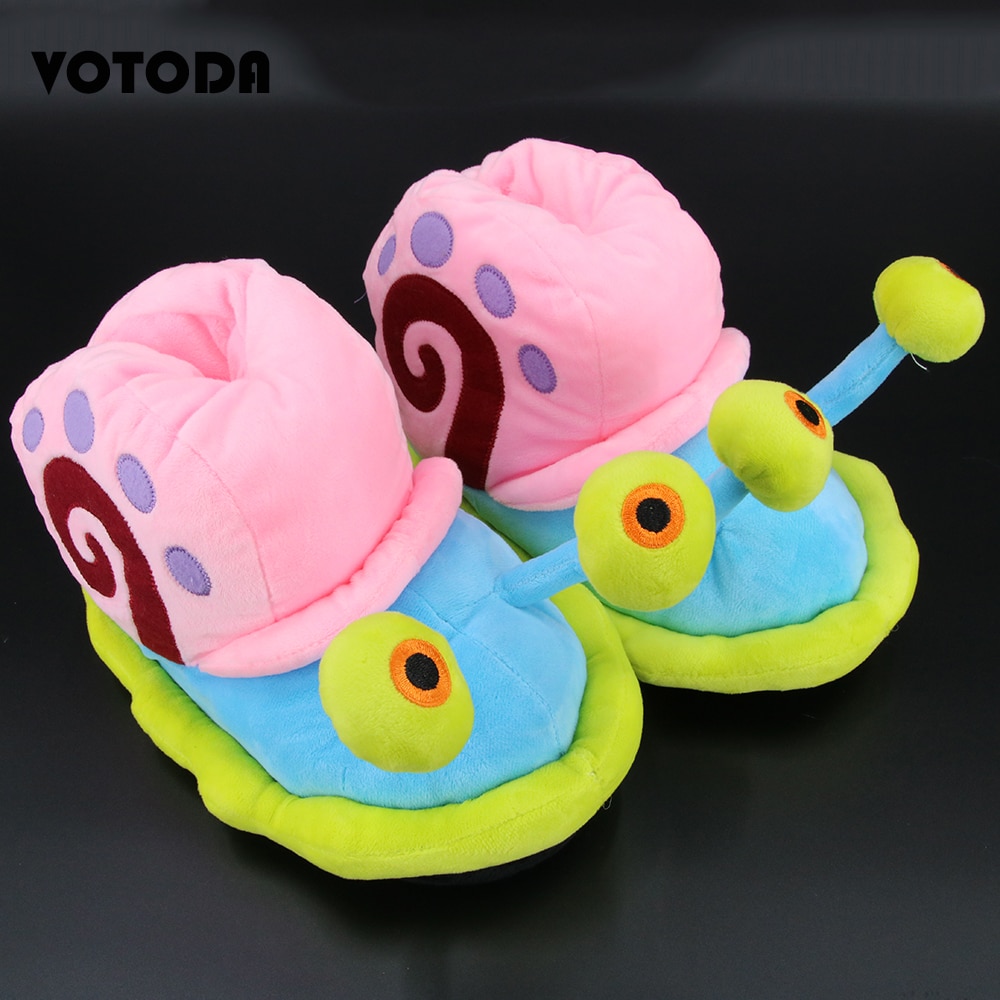 Winter Childrens Slippers Kids Snails Slippers Cute Cartoon Home Shoes Girls Warm House Indoor Animal Plush Slippers Funny Shoes