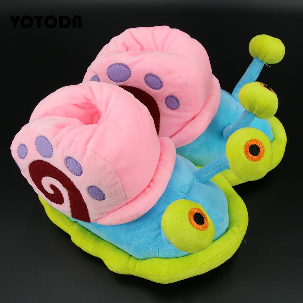 Winter Childrens Slippers Kids Snails Slippers Cute Cartoon Home Shoes Girls Warm House Indoor Animal Plush Slippers Funny Shoes