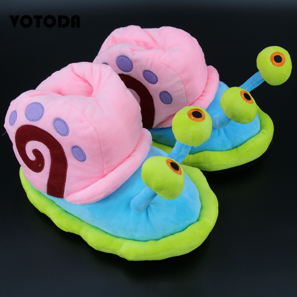 Winter Childrens Slippers Kids Snails Slippers Cute Cartoon Home Shoes Girls Warm House Indoor Animal Plush Slippers Funny Shoes