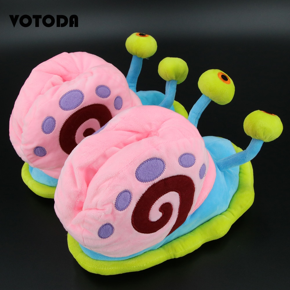 Winter Childrens Slippers Kids Snails Slippers Cute Cartoon Home Shoes Girls Warm House Indoor Animal Plush Slippers Funny Shoes