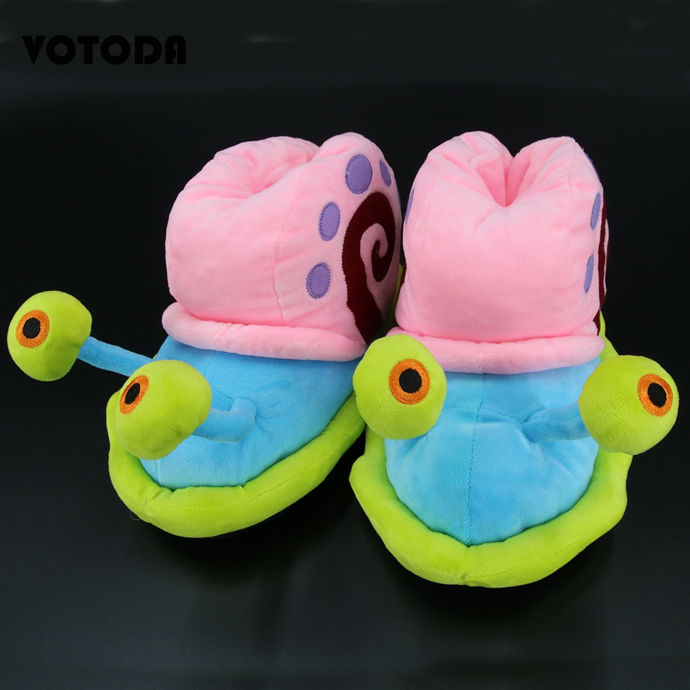 Winter Childrens Slippers Kids Snails Slippers Cute Cartoon Home Shoes Girls Warm House Indoor Animal Plush Slippers Funny Shoes
