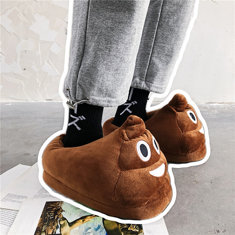 Slippers Men Bedroom Non-slip House Women Shoes Soft Warm Plush Indoor Loafers Fashion Funny Gift Cute Home Winter For Boys