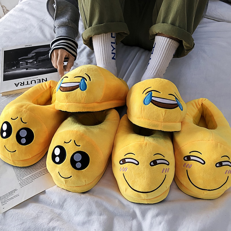Slippers Men Bedroom Non-slip House Women Shoes Soft Warm Plush Indoor Loafers Fashion Funny Gift Cute Home Winter For Boys