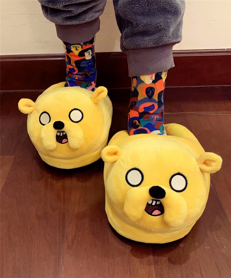 Women indoor Slippers Adventure Time Slippers Lovers Jake BMO Warm Woman Slippers Finn Plush Shoes Home House Slippers Children