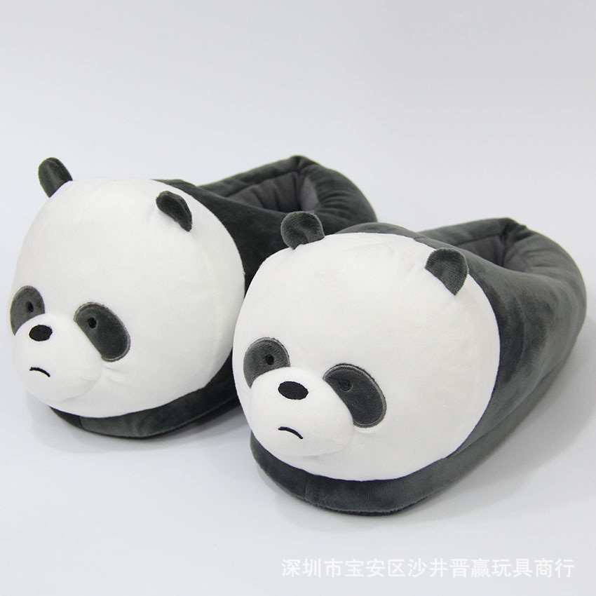 Home Plush Animal Warm Shoes Cotton Slippers Anime Panda Polar Bear Cosplay Shoes Female / Male Couple Slippers Adult Style