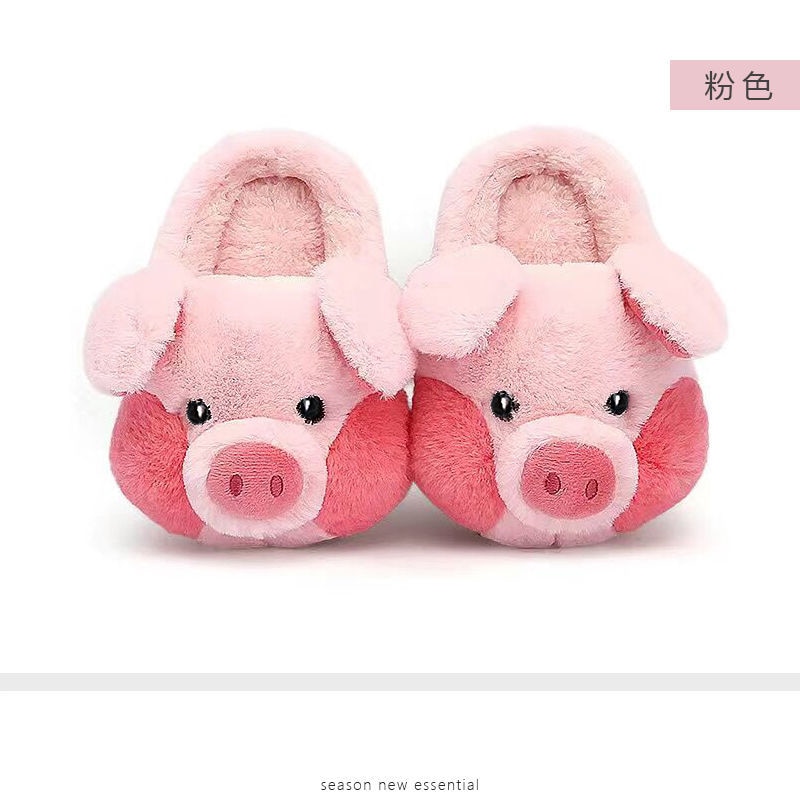 2022 Indoor Couple Shoes Men Women Fluffy Pig Slippers Girls Pink Fur Slides Kawaii Home Shoes Woman Cute Plush Piggy Slippers