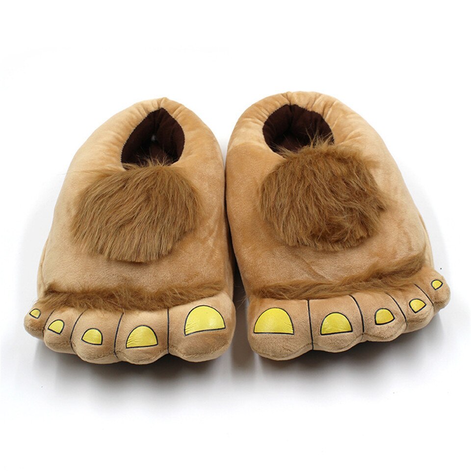 2020 Sweet Savage Foot Unisex Winter Home Floor Slippers Warm Plush Indoor Cotton Shoes Non-Slip Bedroom Shoes For Lovers