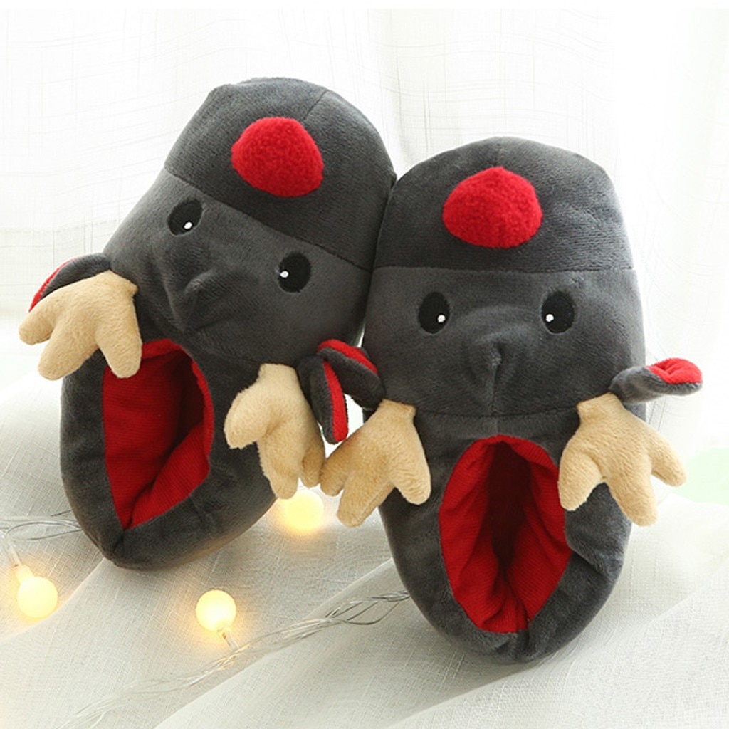 Women Men Slippers Couple Winter Soft Christmas Deer Cotton Slippers Cute Plush Cotton Indoor Bedroom Non-slip Soft Home Shoes