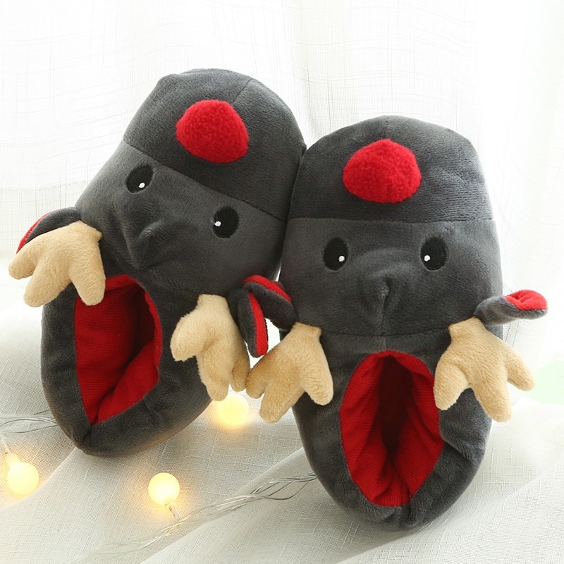 Women Men Slippers Couple Winter Soft Christmas Deer Cotton Slippers Cute Plush Cotton Indoor Bedroom Non-slip Soft Home Shoes