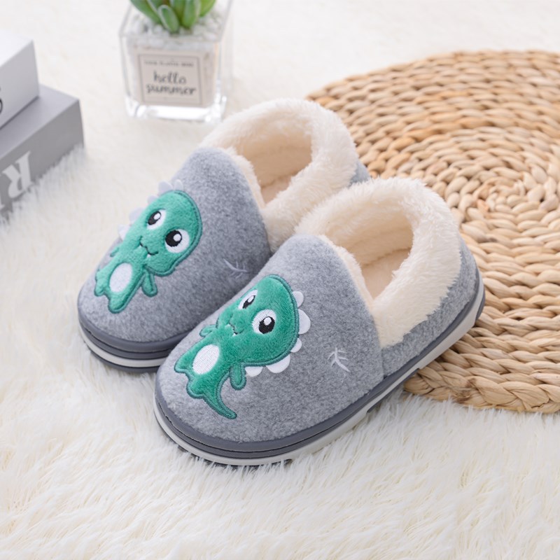 Unicorn Kids Slippers for Toddler Boys Indoor Shoes Baby Girl Fur Slides Cotton Flip Flop Warm Winter House Children Slipper