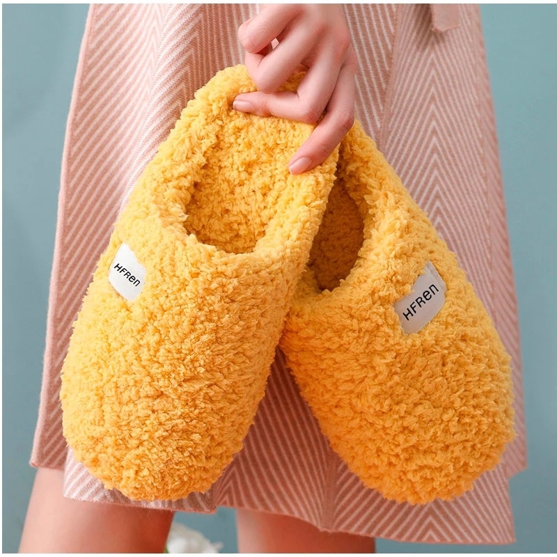 Thick Fluffy Soft Stuffed Plush Slippers