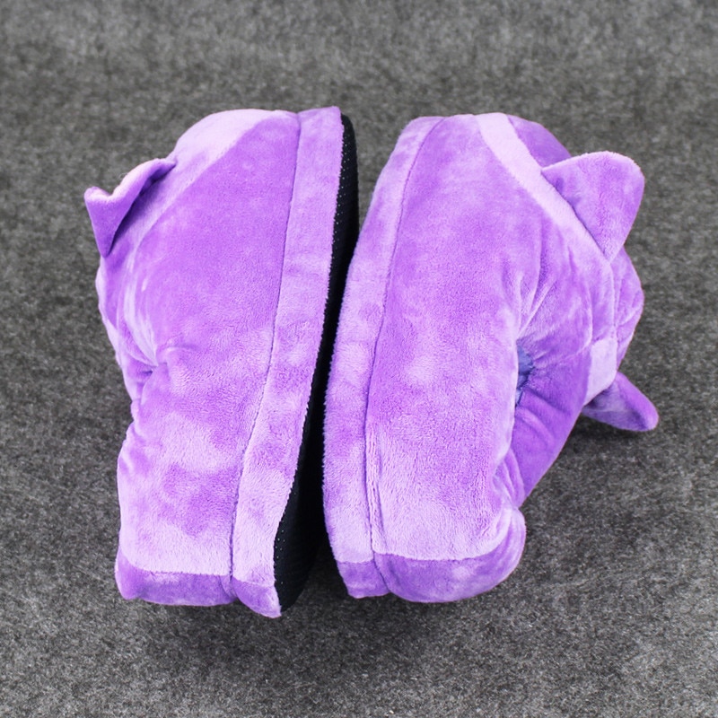 28cm High Quality Soft Plush Toys Cartoon Slipper Purple Luna Cat Slipper Cartoon Slipper Warm Indoor Shoes