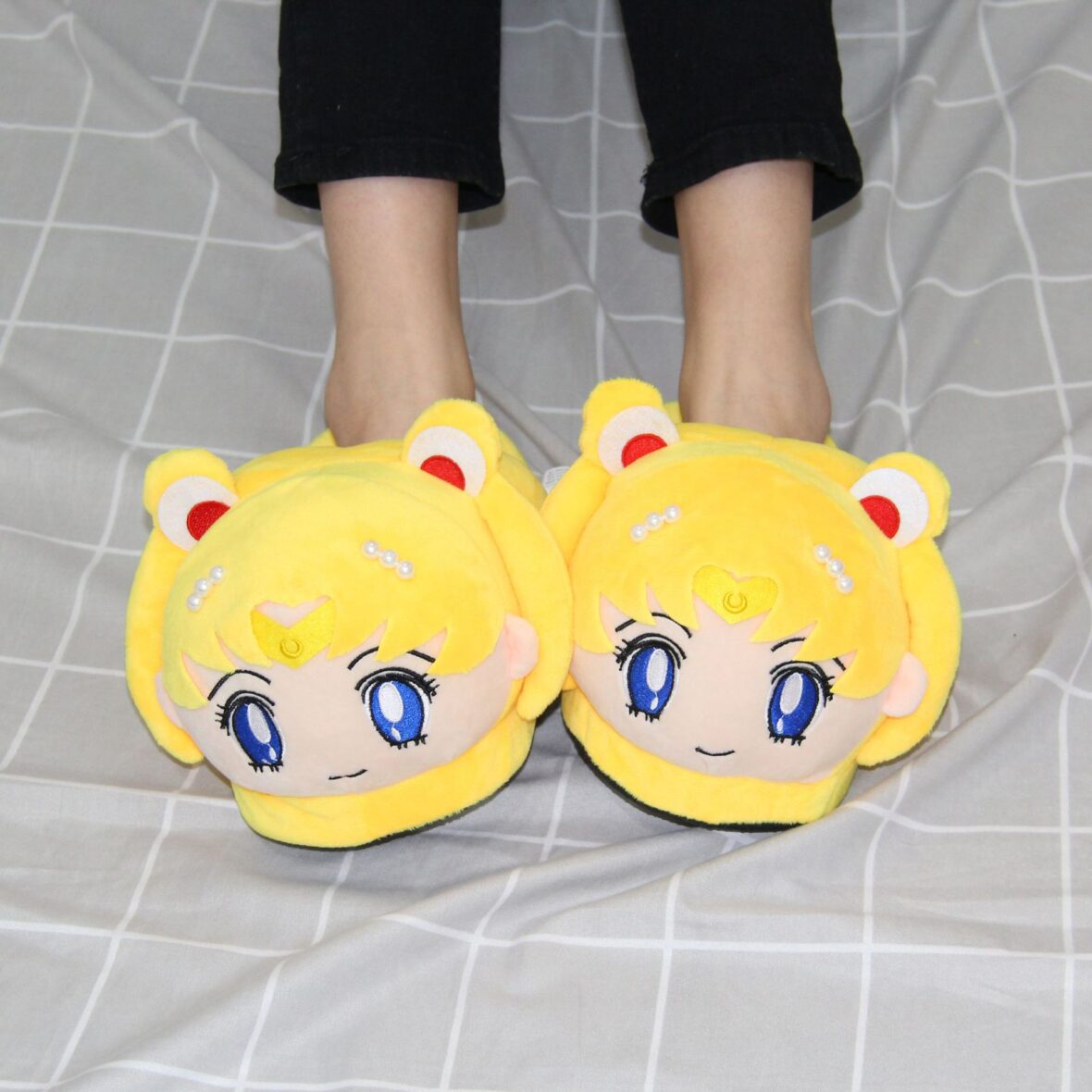 Luna Cat Soft Stuffed Plush Slippers