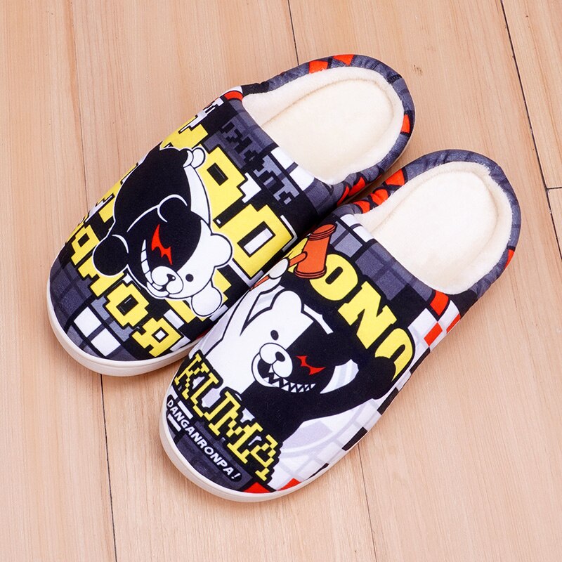 Kaguya-sama Miss Kobayashi's Dragon Maid Black Butler Danganronpa monokuma Cosplay Slipper Adult Unisex Cotton Family Shoes Gift