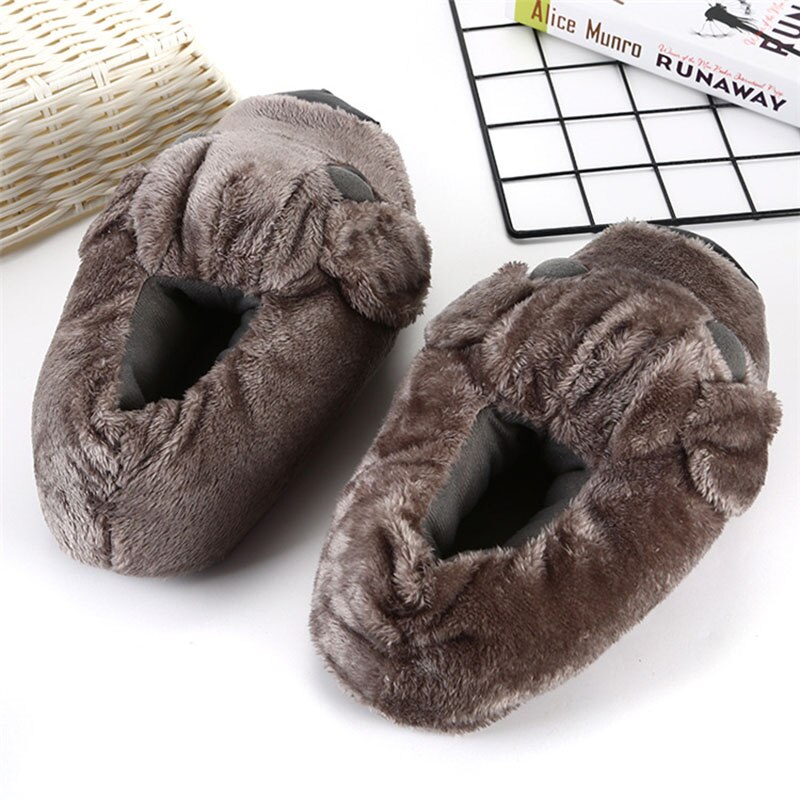 Cartoon Animal Slippers Adult Shoes Kigurumis Cute Dog Women Shoes Winter Plush Indoor Home Shoes Cosplay Household WarmSupplies