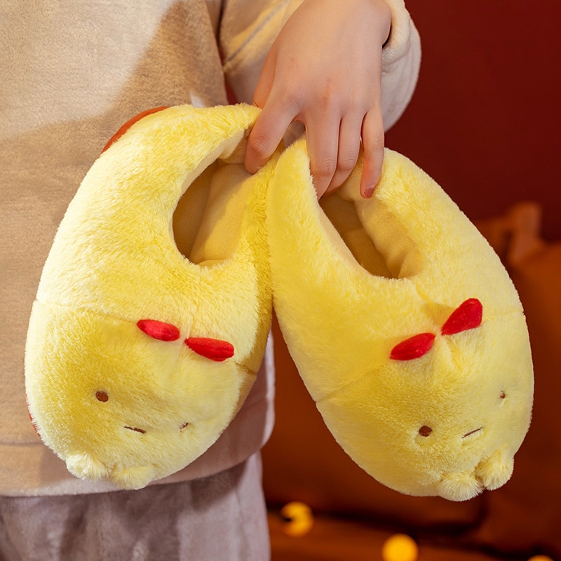 Size36-42 Sumikko Gurashi Indoor Slippers Cute Bear dinosaur Warm Slippers Woman Girl Slippers Unisex slipper non-slip Girl Gift