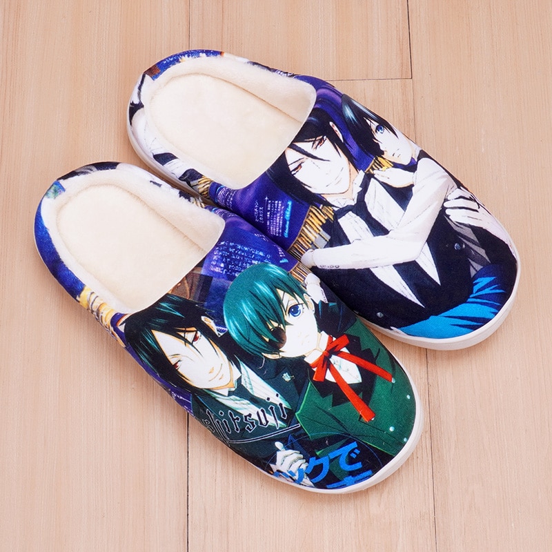 Anime Black Butler Sebastian Michaelis Cosplay Slippers Adult Unisex Cotton Family Adult Shoes Gift