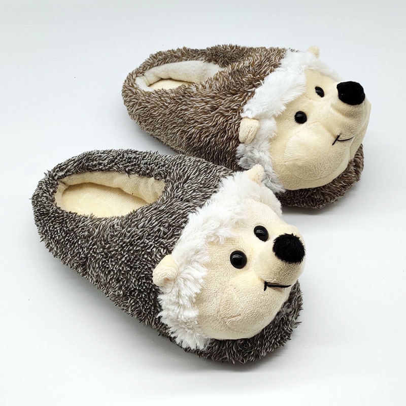 Indoor Slippers Special dog offer custom a warm winter hedgeh lovers home slippers thick hard bottom shoes on floor lovers shoes