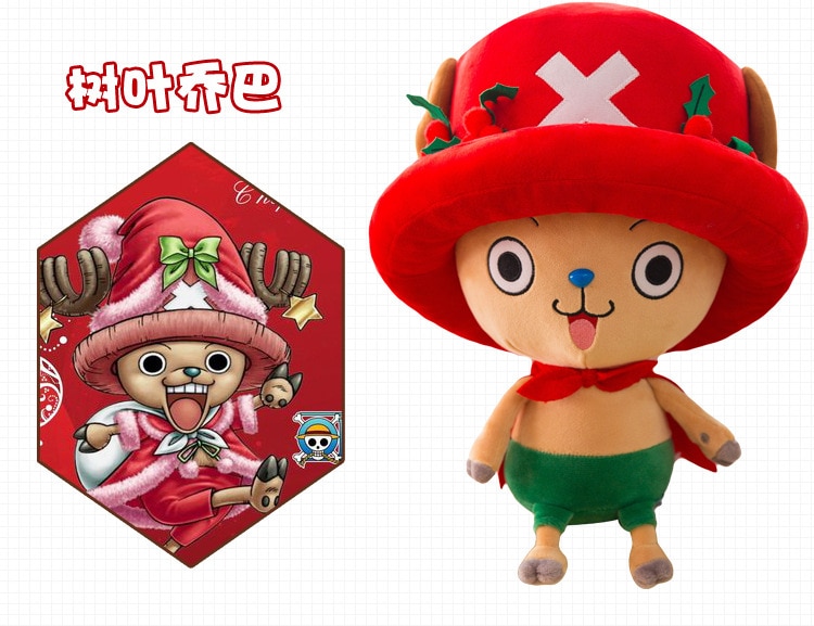 30cm One Piece Anime Tony Luffy Chopper Soft Stuffed Plush Doll