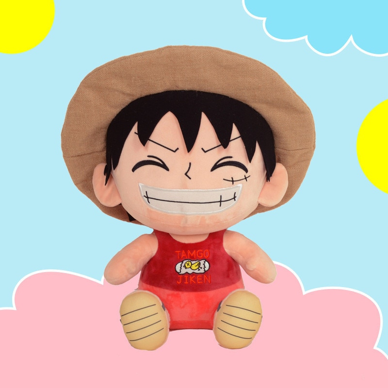 25/30/60cm Japan Anime kawaii one piece Monkey D. Luffy plush Stuffed Toy Children Kids Gift Cotton Luffy Model Toy