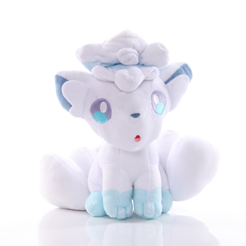 21cm Pokemon Alola Vulpix Plush Toys White Vulpix Six-Tailed Fox Plush Soft Stuffed Animals Toys Doll Gifts for Children Kids