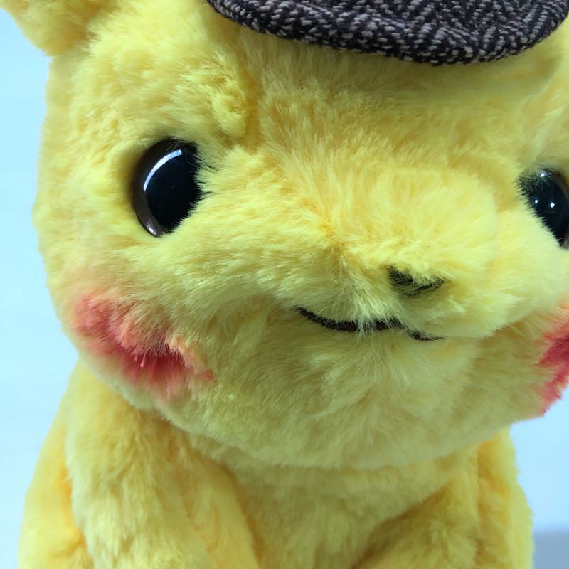 Pokemon Detective Pikachu Stuffed Plush Toy Reversible Anime Movie Pocket Monsters Model Dolls Detective Birthday Gifts For Kids