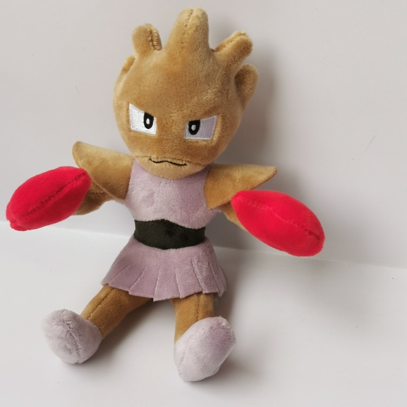 Original Pokemon Pikachu Series Hitmonchan Plush Toy Stuffed Dolls Kawai Kid Gift