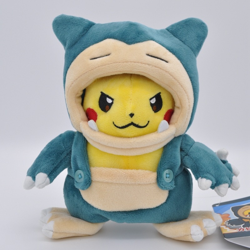 1pcs 20cm TAKARA TOMY Pokemon Snorlax Cosplay Pikachu Plush Toys Soft Stuffed Plush Toys Gifts for Kids