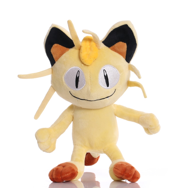 1pcs TAKARA TOMY Pokemon 25cm Meowth Plush Toys Doll Meowth Soft Stuffed Plush Doll Peluches Gift for Children Kids