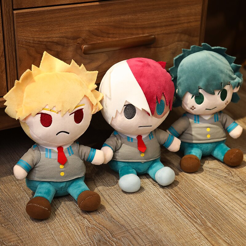 25CM Anime My Hero Academia Plush Toys Boku Yoh Asakura Katsuki Bakugo Shoto Toooroki Pillow Cartoon Stuffed Figure Toys Gifts