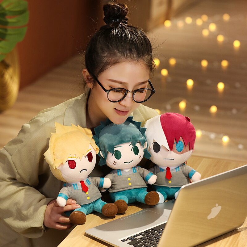 25CM Anime My Hero Academia Plush Toys Boku Yoh Asakura Katsuki Bakugo Shoto Toooroki Pillow Cartoon Stuffed Figure Toys Gifts