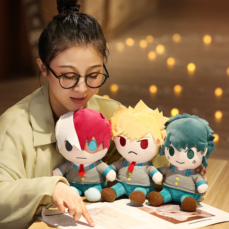 25CM Anime My Hero Academia Plush Toys Boku Yoh Asakura Katsuki Bakugo Shoto Toooroki Pillow Cartoon Stuffed Figure Toys Gifts