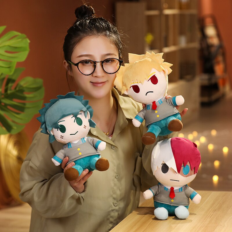 25CM Anime My Hero Academia Plush Toys Boku Yoh Asakura Katsuki Bakugo Shoto Toooroki Pillow Cartoon Stuffed Figure Toys Gifts