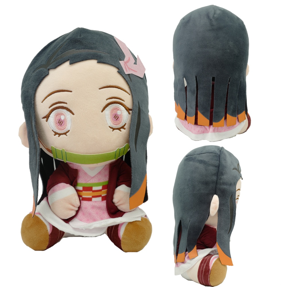 7pcs/set 20cm Demon Slayer Plush Doll Kawaii Nezuko Shinobu Tanjiro Mitsuri Zenitsu Cosplay Stuffed Plush Toys Kimetsu No Yaiba