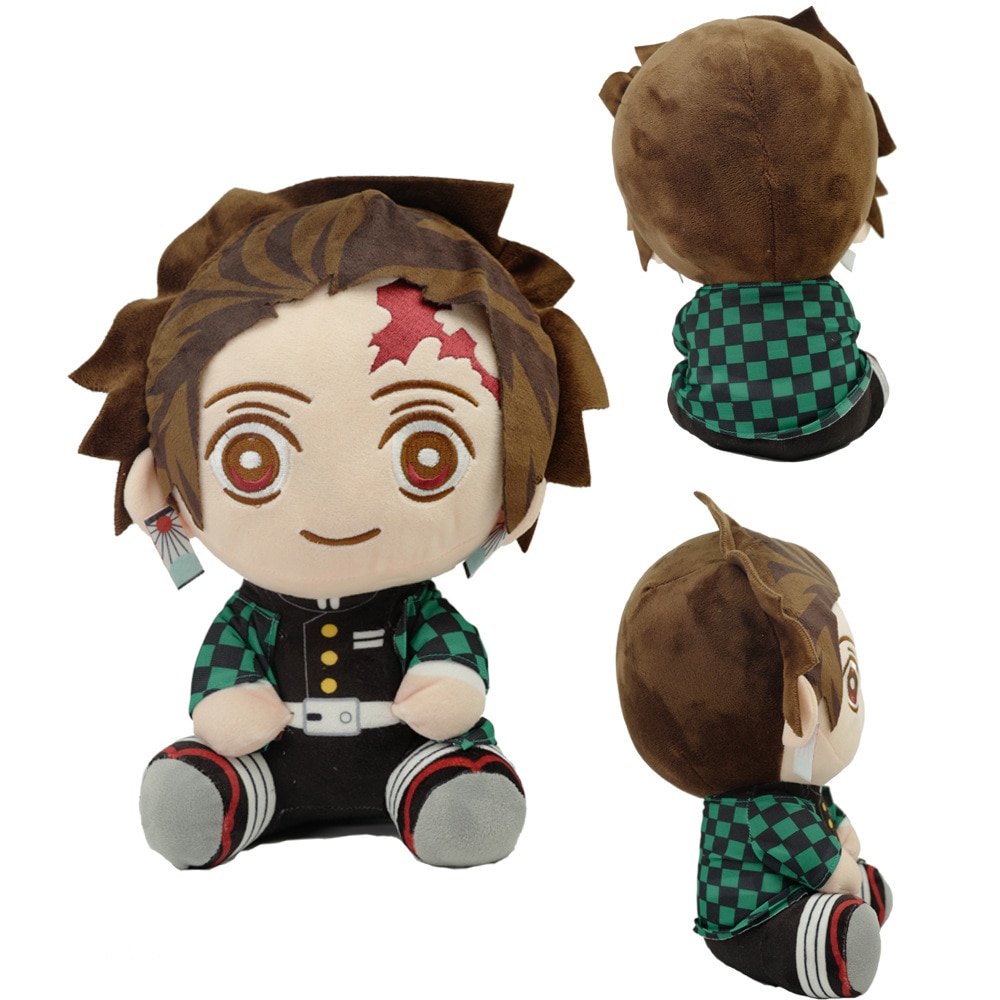 7pcs/set 20cm Demon Slayer Plush Doll Kawaii Nezuko Shinobu Tanjiro Mitsuri Zenitsu Cosplay Stuffed Plush Toys Kimetsu No Yaiba