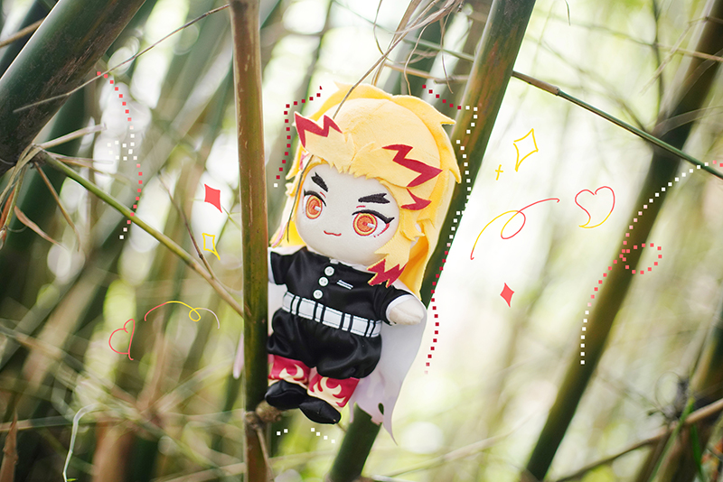 Demon Slayer Kimetsu no Yaiba Rengoku Kyoujurou Cosplay Cute DIY Change Suit Dolls Plush Toy Dress Up Clothing Pillow Gift