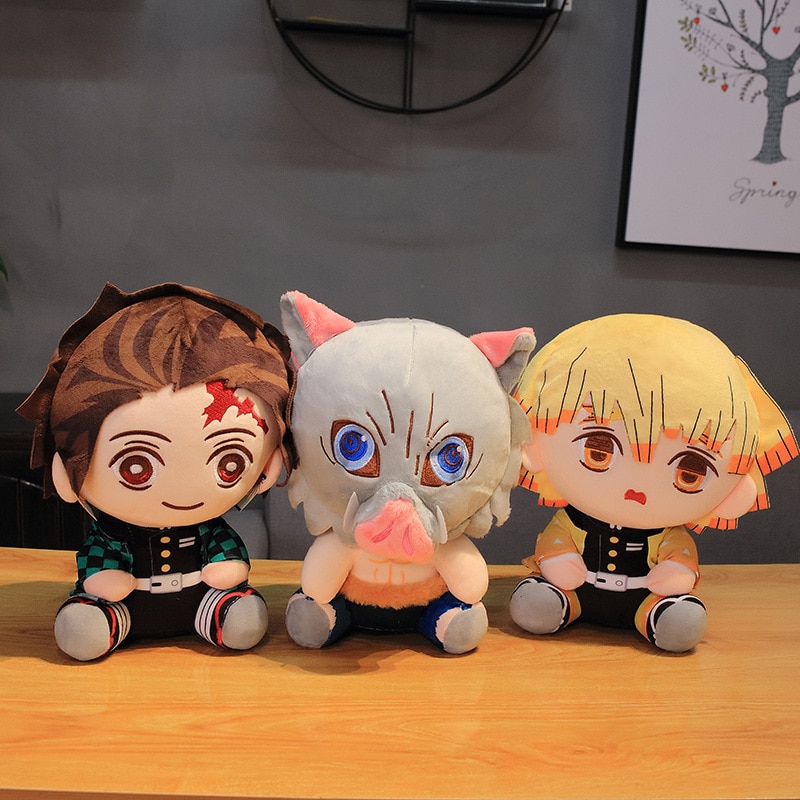 Anime Demon Slayer Dolls Cosplay Inosuke Dolls Rengoku Plush Toys